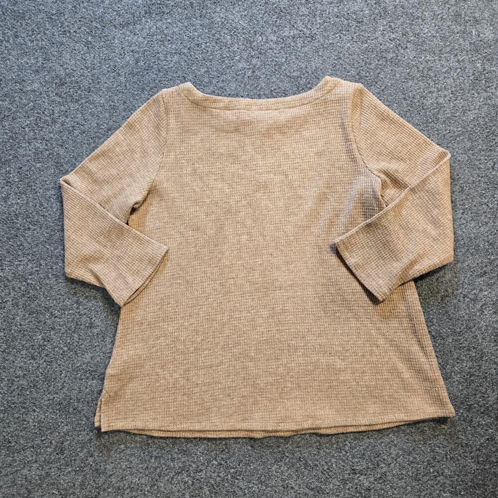 J Jill Sweater Womens Size Small Tan Thermal Wearever Long Sleeve Capsule Casual - Picture 8 of 9